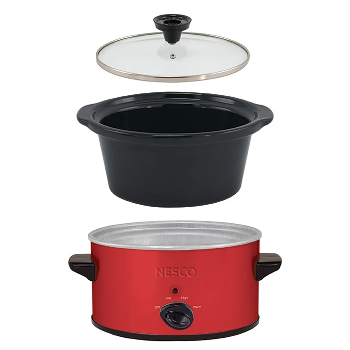 Nesco 1.5 Qt Metallic Red Slow Cooker 4 Nesco 1.5 Qt Metallic Red Slow Cooker - Image 2