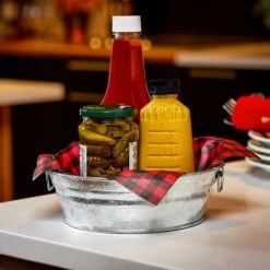 Behrens 3 Gallon Hot Dipped Steel Mini Round Low Flat Tub -Home Sales Store 32550004 1