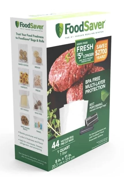 FoodSaver® Quart Vacuum Seal Bags, 44 Count 3 FoodSaver® Quart Vacuum Seal Bags, 44 Count