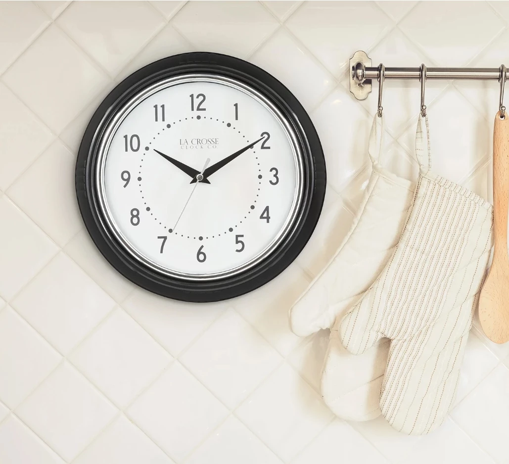 La Crosse Diner Wall Clock, 9" 4 La Crosse Diner Wall Clock, 9" - Image 2