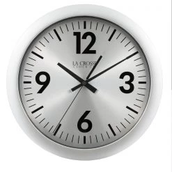 La Crosse Jett Brush Steel Wall Clock, 11.5"