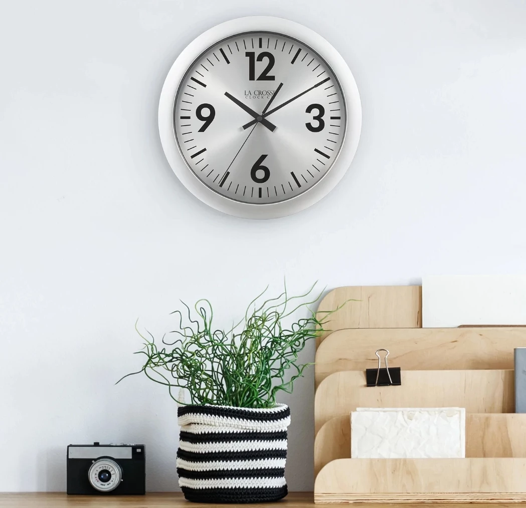 La Crosse Jett Brush Steel Wall Clock, 11.5" 4 La Crosse Jett Brush Steel Wall Clock, 11.5" - Image 2