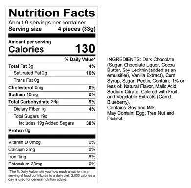 SWEETS Dark Chocolate Blueberry Sticks 4 SWEETS Dark Chocolate Blueberry Sticks - Image 2