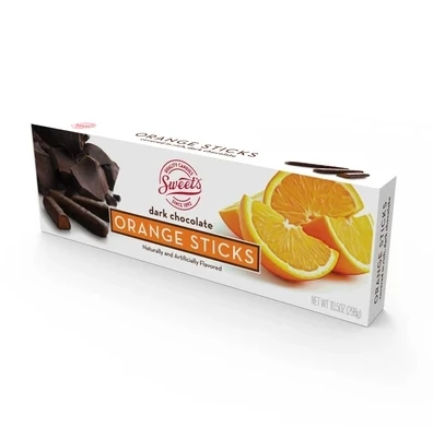 SWEETS Dark Chocolate Orange Sticks 3 SWEETS Dark Chocolate Orange Sticks