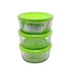 Kitchen Classics Storage 6 Piece 4 Cup Round Glass Storage in Green -Home Sales Store 39730006 1