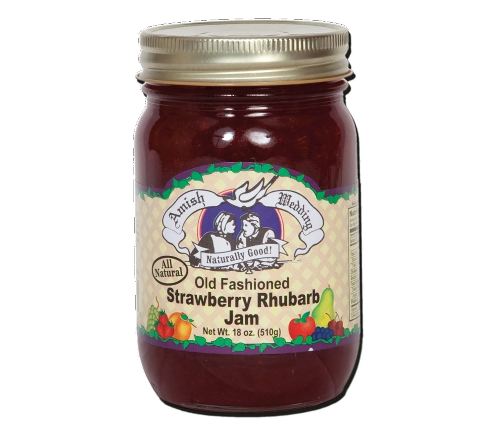 Amish Wedding Foods Stawberry Rhubarb Jam, 18 oz. 3 Amish Wedding Foods Stawberry Rhubarb Jam, 18 oz.