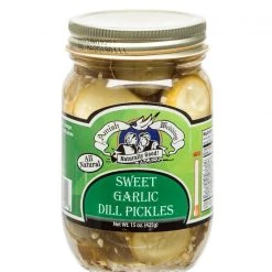 Amish Wedding Foods Sweet Garlic Dill Pickles, 15 oz.