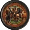 River's Edge Tin Wall Clock Running Horses 15" -Home Sales Store 45630001 1