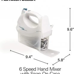 Hamilton Beach Power Deluxe 6-Speed Electric Hand Mixer with Snap-On Storage Case -Home Sales Store 5590984 7 1
