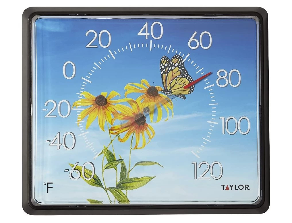 Taylor 12" x 14" Dial Thermometer, Butterfly 3 Taylor 12" x 14" Dial Thermometer, Butterfly