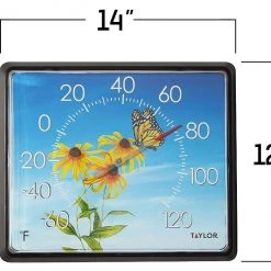 Taylor 12" x 14" Dial Thermometer, Butterfly 10 Taylor 12" x 14" Dial Thermometer, Butterfly -Home Sales Store 7560162 3