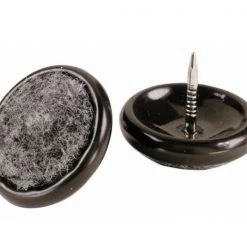 Shepherd Hardware Nail-On Furniture Glides with Carpet Base, 1" 4 Pack