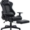 Seasonal Expressions Gaming Chair, Black/Black -Home Sales Store 911049 black game chair 1