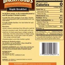 LEM Backwoods Maple Breakfast Fresh Sausage Seasoning – Makes 5 lbs -Home Sales Store 9624 2