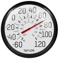 Taylor 13.25" Thermometer -Home Sales Store black 1
