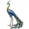 Apline 27" Metallic Peacock Outdoor Décor w/ Glossy Finish -Home Sales Store jum208