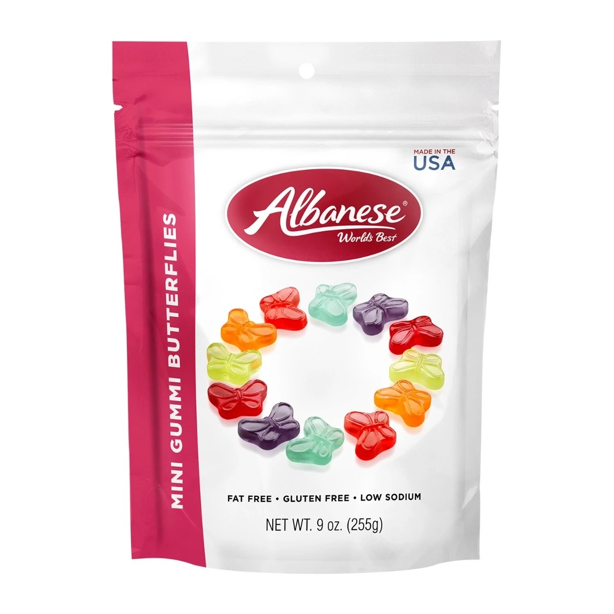 Albanese Mini Gummi Butterflies Gusset 9 oz. 3 Albanese Mini Gummi Butterflies Gusset 9 oz.
