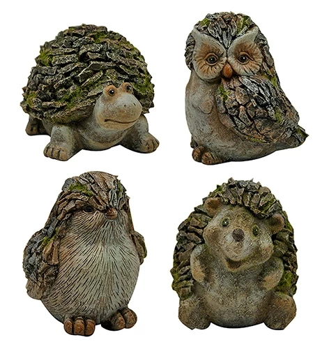 Alpine Bird, Turtle, Hedgehog and Owl Statues – Assorted 3 Alpine Bird, Turtle, Hedgehog and Owl Statues – Assorted