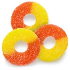 Albanese Gummi Peach Rings 8oz Gusseted Bag -Home Sales Store peach rings
